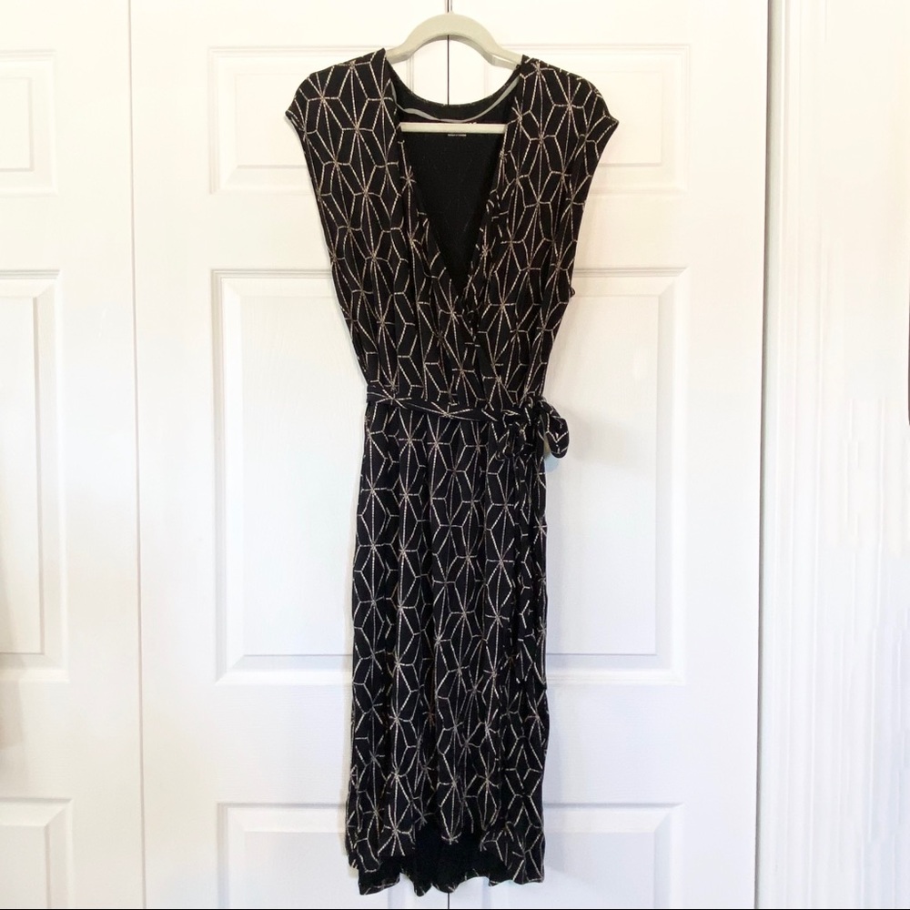 Ava & Viv Geometric Print Faux Wrap Dress